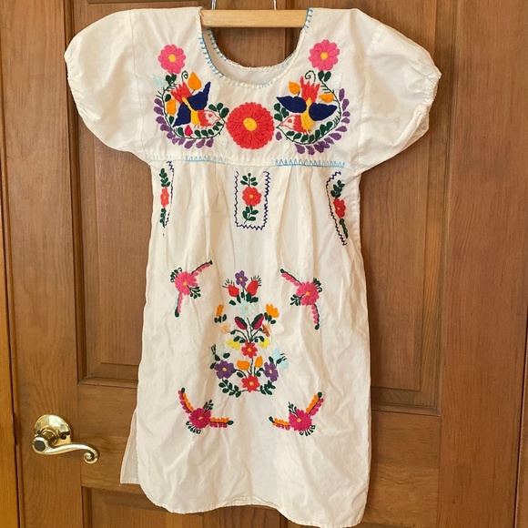 Vintage Hand Embroidered Girls Dress - Picture 1 of 7